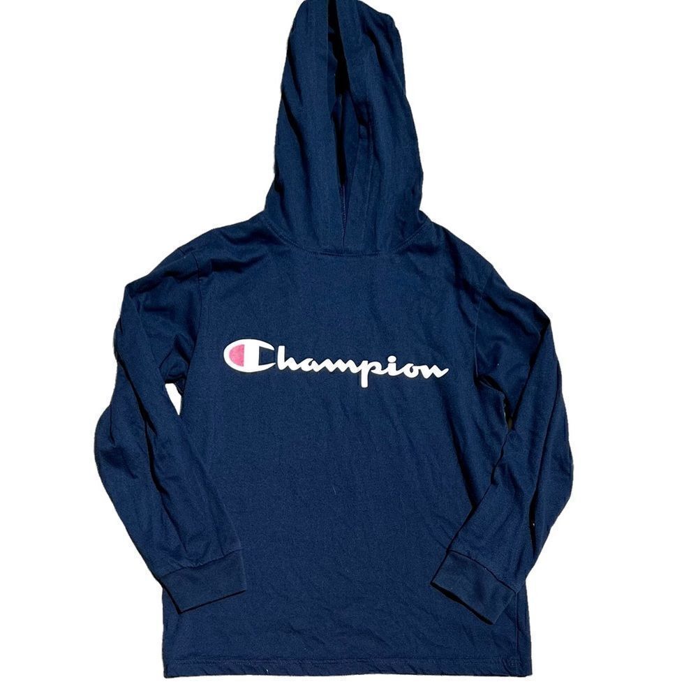 CHAMPION Youth Light Weight Navy Blue Pullover Size Small